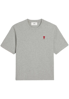 AMI Paris Ami de Coeur-embroidered T-shirt - Grey