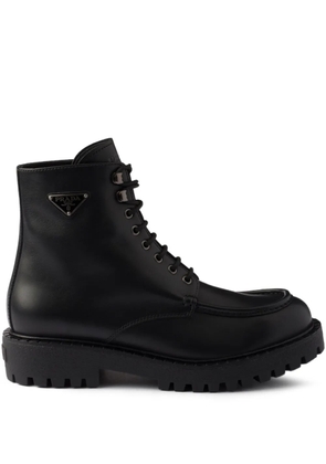 Prada lace-up lug-sole boots - Black
