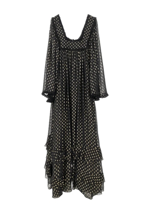 Chloé polka-dot ruffled maxi dress - Black