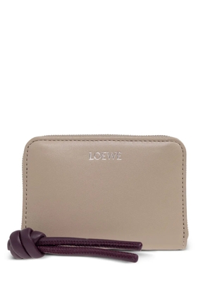 LOEWE knot-detail zip-fastening wallet - Neutrals