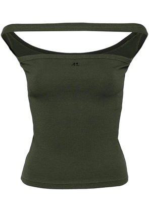 Courrèges Holistic ribbed-knit tank top - Green