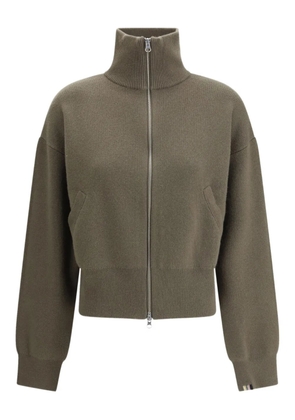 extreme cashmere Nº 385 Xtra Fab zip-up cardigan - Green