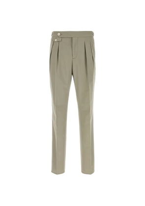 Brunello Cucinelli pleated cotton trousers - Green