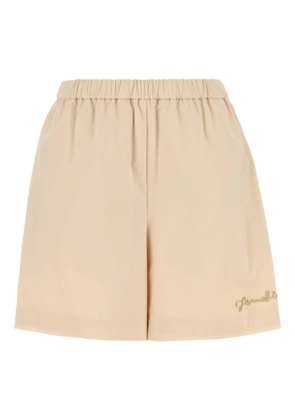FENDI elasticated-waistband embroidered shorts - Pink