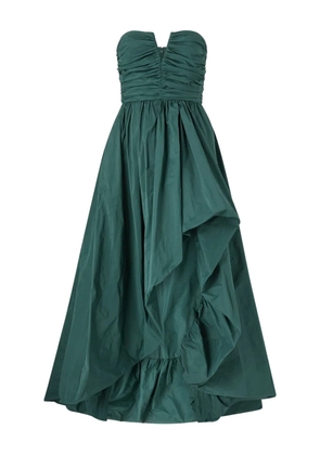 PINKO ruched-detail layered-design dress - Green