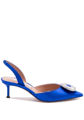 Aquazzura 50m Crystal Hoop Sling pumps - Blue