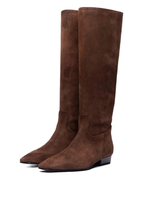 Poche Paris square-toe boots - Brown