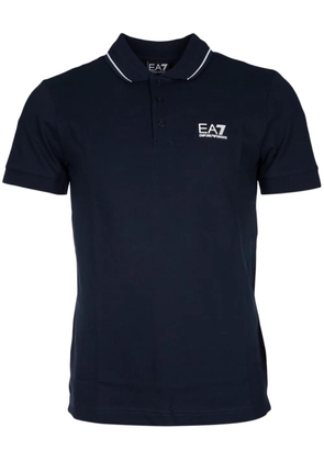 Ea7 Emporio Armani logo-print polo shirt - Blue