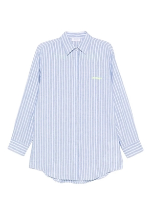 Off-White striped shirt dress - Blue