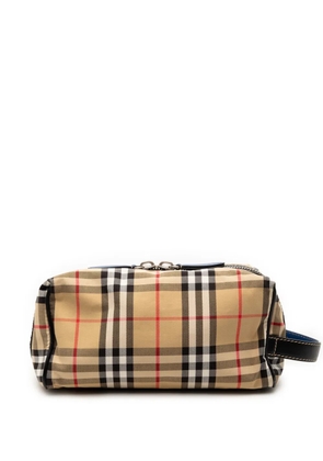 Burberry Pre-Owned 2000-2017 House Check Canvas pouch - Brown