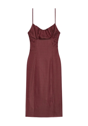 DRIES VAN NOTEN polka-dot pattern midi dress - Red