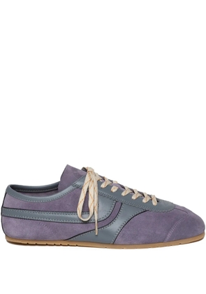 DRIES VAN NOTEN suede-panelled sneakers - Purple
