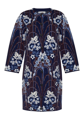 Cara Cara Vicky floral-intarsia cardigan - Blue