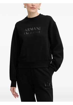Armani Exchange logo-detail sweatshirt - Black