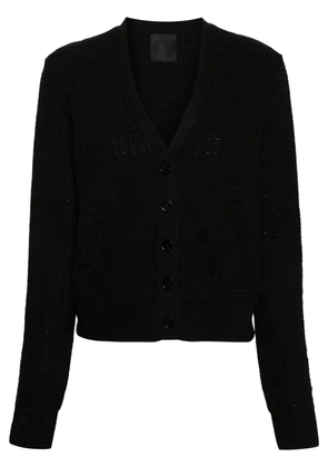 Givenchy 4G-jacquard V-neck cardigan - Black