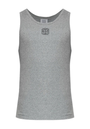 VETEMENTS graphic tank top - Grey