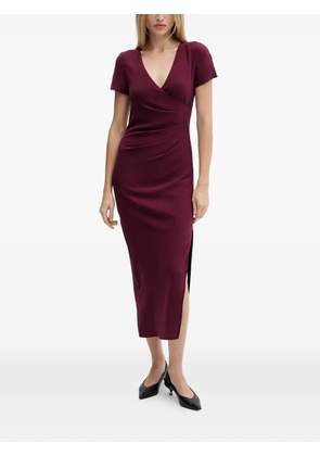 Armani Exchange V-neck midi dress - Red