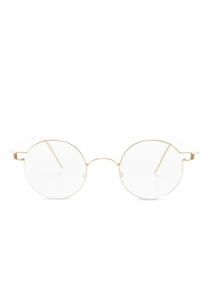 Lindberg round-frame glasses - Gold