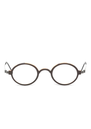 Lindberg round-frame Acetanium 1011 glasses - Silver