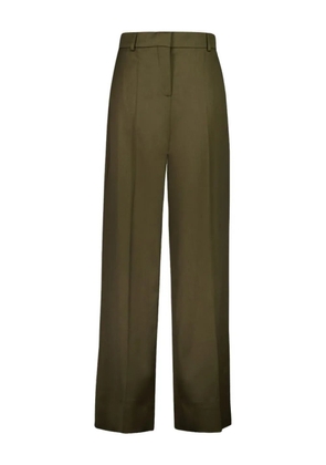 Stella McCartney pleated wool trousers - Green