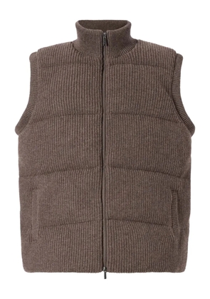 MC2 Saint Barth ribbed zip gilet - Brown
