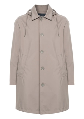 Herno single-breasted hooded coat - Grey