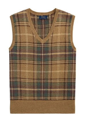 Polo Ralph Lauren plaid sleeveless vest - Brown