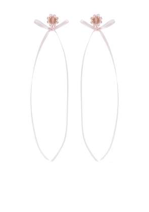 Simone Rocha bow ribbon stud earrings - Gold