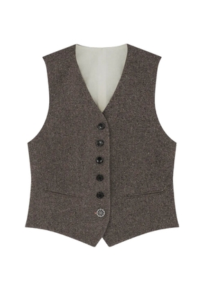 Fortela Demi single-breasted vest - Brown