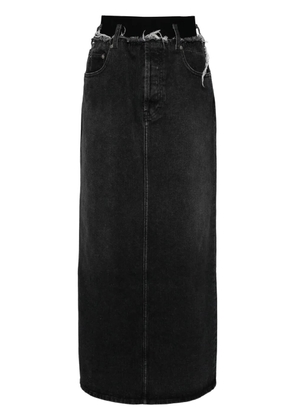 ALAINPAUL distressed denim skirts - Black
