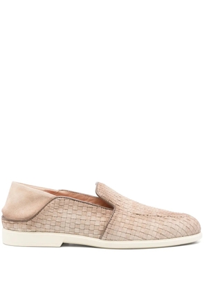 Santoni suede slippers - Neutrals