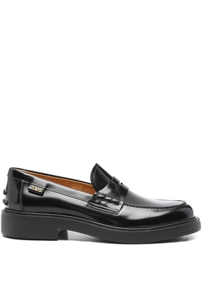 Tod's penny-strap leather loafers - Black