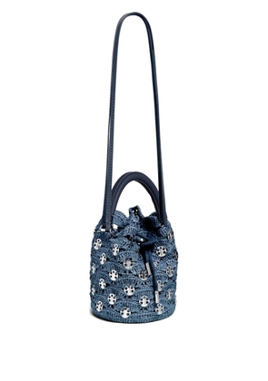 Rabanne crochet bucket bag - Blue