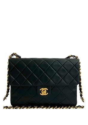 CHANEL Pre-Owned 1989-1991 Small Square Quilted Lambskin Flap crossbody bag - Black