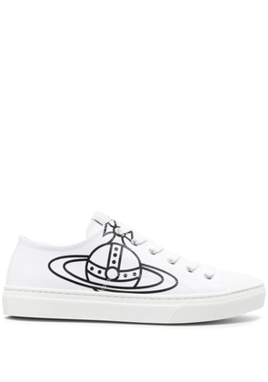 Vivienne Westwood Orb-print canvas sneakers - White