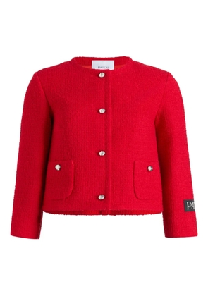 Patou patch-pocket tweed jacket - Red