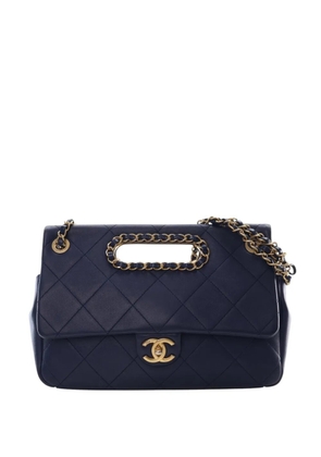 CHANEL Pre-Owned 2019 Quilted Lambskin A Real Catch Flap satchel - Blue