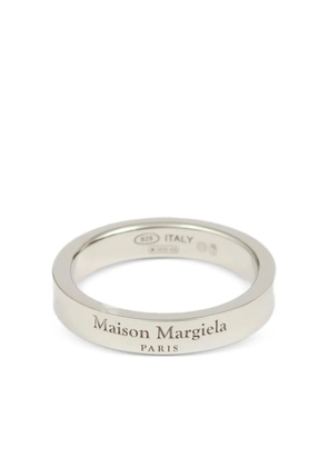 Maison Margiela engraved-logo band ring - Silver