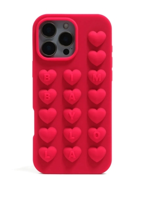 Bimba y Lola heart-detail silicone iPhone 16 case - Red
