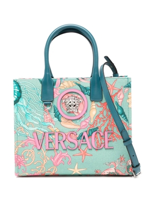 Versace small Barocco La Medusa tote bag - Blue