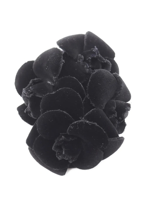 CHANEL Pre-Owned 1986-1988 Camellia brooch - Black
