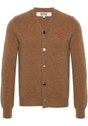 Comme Des Garçons Play Heart-patch wool cardigan - Brown