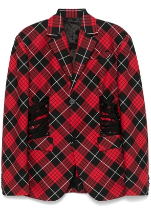 Jean Paul Gaultier plaid-check blazer - Red