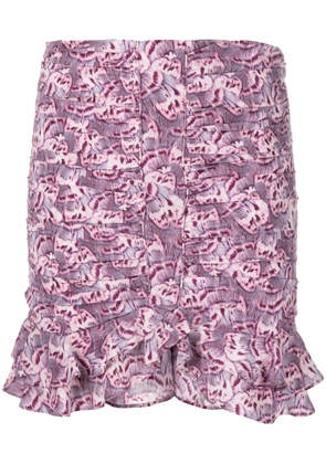 ISABEL MARANT Milendi ruched miniskirt - Purple