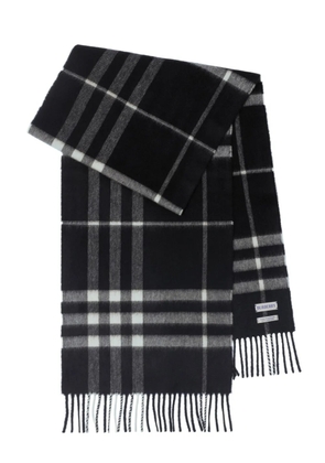 Burberry check cashmere scarf - Black