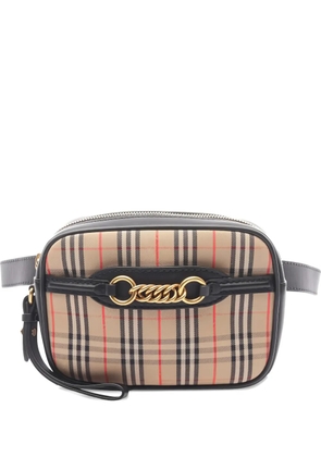Burberry Pre-Owned 2010s Check Link leather-trim mini bag - Neutrals