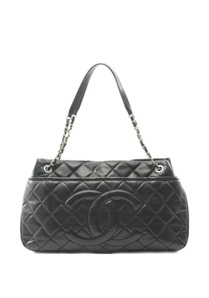 CHANEL Pre-Owned 2012 logo-detail chain-strap shoulder bag - Black