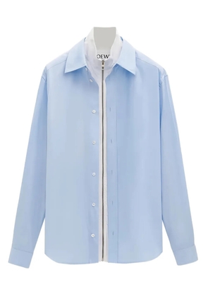 LOEWE zip-front hybrid shirt - Blue
