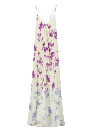 Jil Sander floral-print maxi dress - White