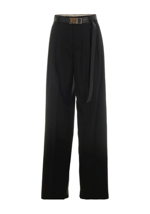 Max Mara buckle-fastening pleated trousers - Black